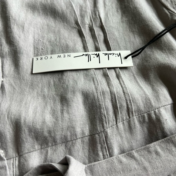 NWT Nicole Miller M Linen-Viscose Shirt Dress - Picture 3 of 8